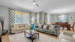 House, 6 Bedrooms | Living area - Paradise Palms Resort 6 Bedroom Home with Game Room 6 Home (Kissimmee)