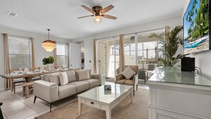 Living area - Solara Resort 5 Bedroom Private Pool Townhome 5 Townhouse (Kissimmee)