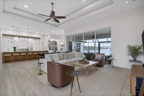 House, 3 Bedrooms | Living area - Sandpiper Sanctuary -waterfront Luxury With Private Pool, Spa & Dock 3 Bedroom Home (Punta Gorda)
