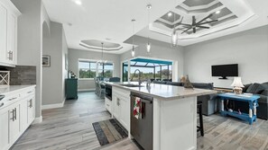 House, 3 Bedrooms | Private kitchen - South Gulf Cove 3 Bedroom Canal Pool Home 3 Home (Port Charlotte)