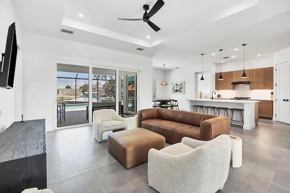 House, 3 Bedrooms | Living area | Smart TV - Punta Gorda 3-Bedroom Canalfront Vacation Home with Pool 3 Home (Punta Gorda)