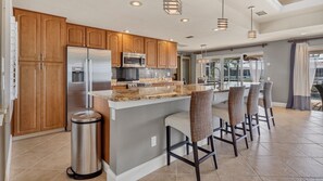 Private kitchen - Punta Gorda Isles 3 Bedroom Private Pool+Spa Home on Canal 3 Home (Punta Gorda)