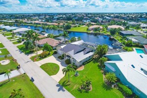 House, 3 Bedrooms | Exterior - Punta Gorda Isles 3-Bedroom Private Pool Home on Canal with Dock 3 Home (Punta Gorda)