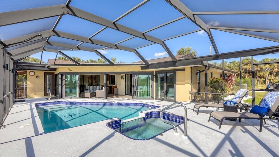 Port Charlotte 3 Bedroom Pool+Spa Vacation Home on Canal 3 Home