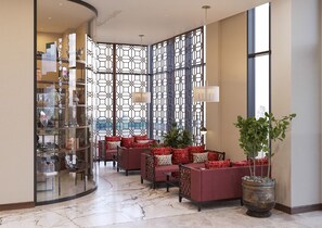 Sitteområde i lobbyen