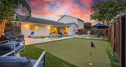 Heated Pool - Putting Green - 5 min From Beach!