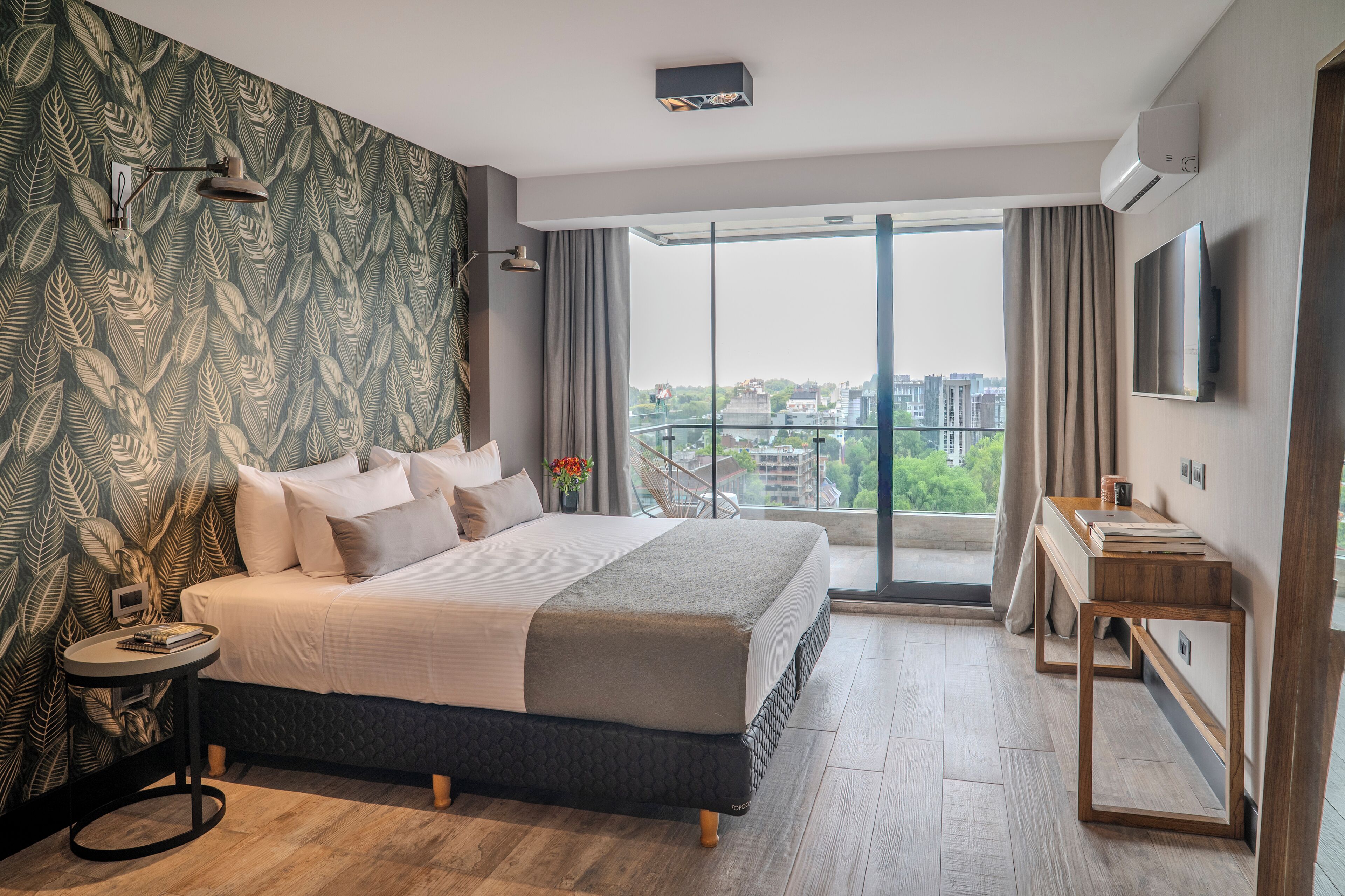 Deluxe-studiolejlighed - 1 kingsize-seng - ikke-ryger - balkon | Premium-sengetøj, dundyner, individuelt design, individuel indretning