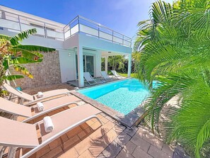 Pool - Villa La Note Bleue – Pool, Garden & Sea View (Cul-de-Sac)