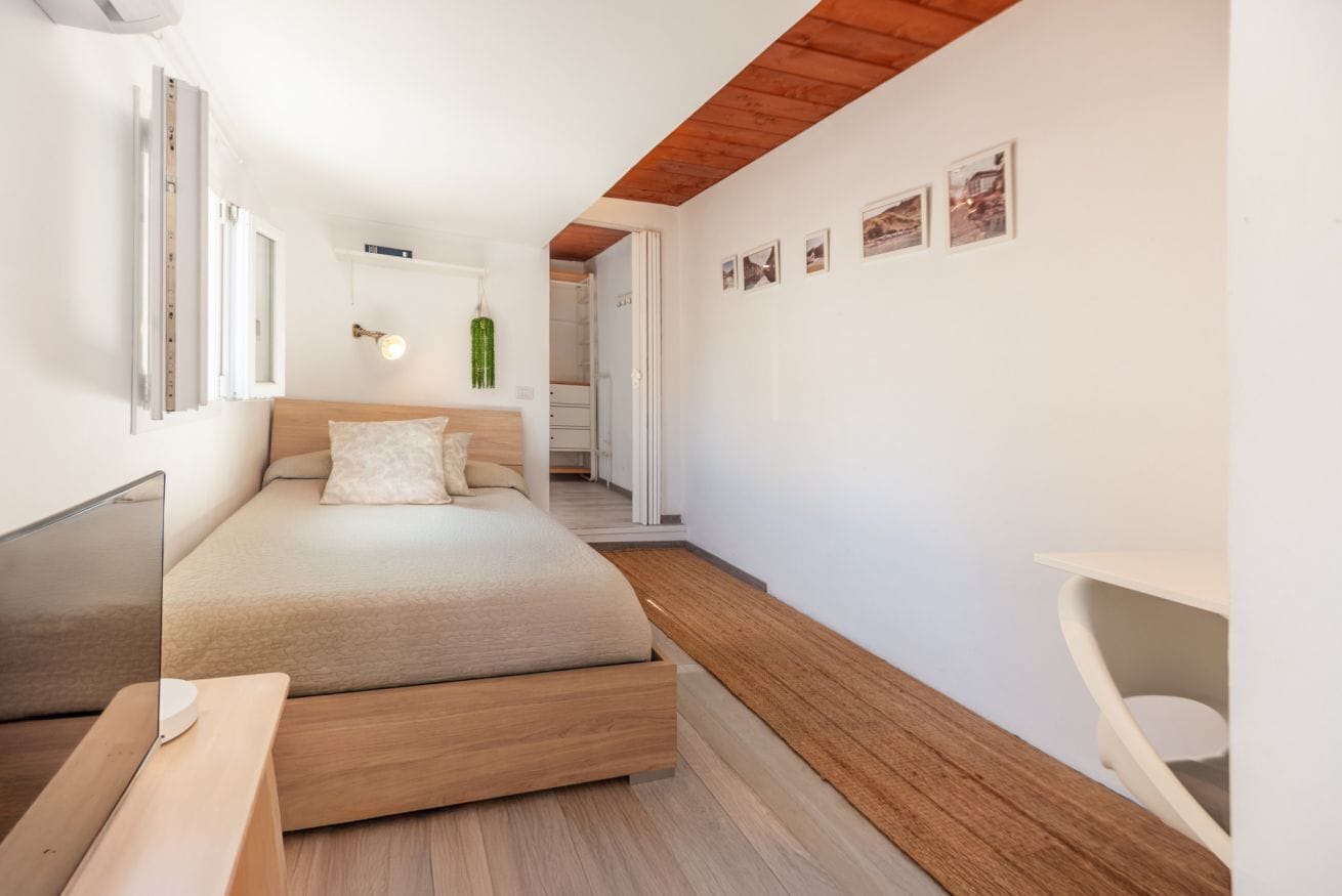 1 bedroom, desk, iron/ironing board