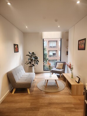 Living area - Apartment in the best location in the viceroy (Bogotá)