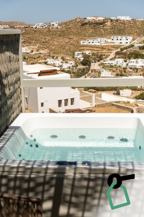 Double Room, Jetted Tub | Balcony view - Hotiday Mykonos South Coast (Mykonos)