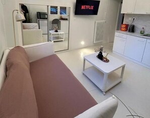 Living area - AMG Panathenaic-Kalimarmaro Apartment Modern Design Street Level (Athena)