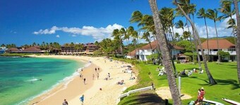Poipu Beach• AC• Walk Out• 3-Min to Beach • Pool • Surf School• Snorkel• Turtle