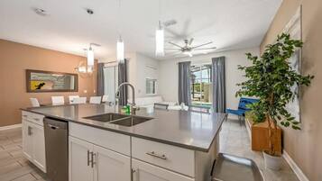 Villa (4 Bedrooms) | Living area | 42-inch Smart TV with cable channels