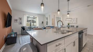 Villa (4 Bedrooms) | Living area | 42-inch Smart TV with cable channels