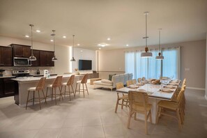 House (Multiple Bedrooms) | Private kitchen | Microwave, oven, highchair, blender - Fun and Relax, 10 Bed Home, Pool, Themed Rooms (Clermont)