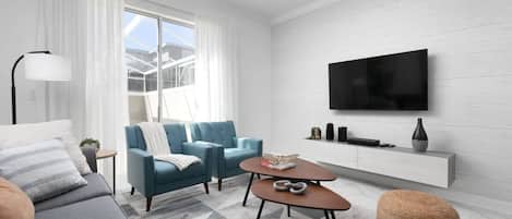 別墅 (4 Bedrooms) | 起居區 | 50-吋智慧型電視,提供有線頻道