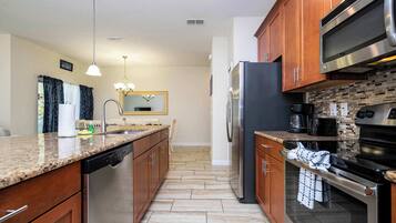 Microwave, oven, high chair, blender