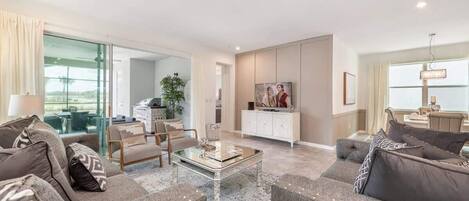 House (Multiple Bedrooms) | Living area | 50-inch Smart TV with cable channels