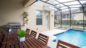Outdoor banquet area