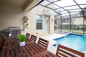 Outdoor banquet area