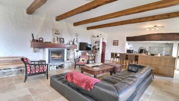 TV, fireplace, table tennis, stereo