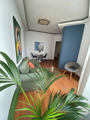 Living area - Modern 2BR w/ Breathtaking Sea Views (Sliema)