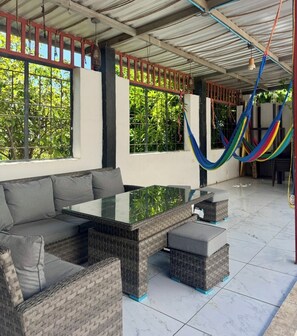 Terrace/patio - Rancho Guadalajara; Mar, surf & relax @surf City (Playa San Blas)
