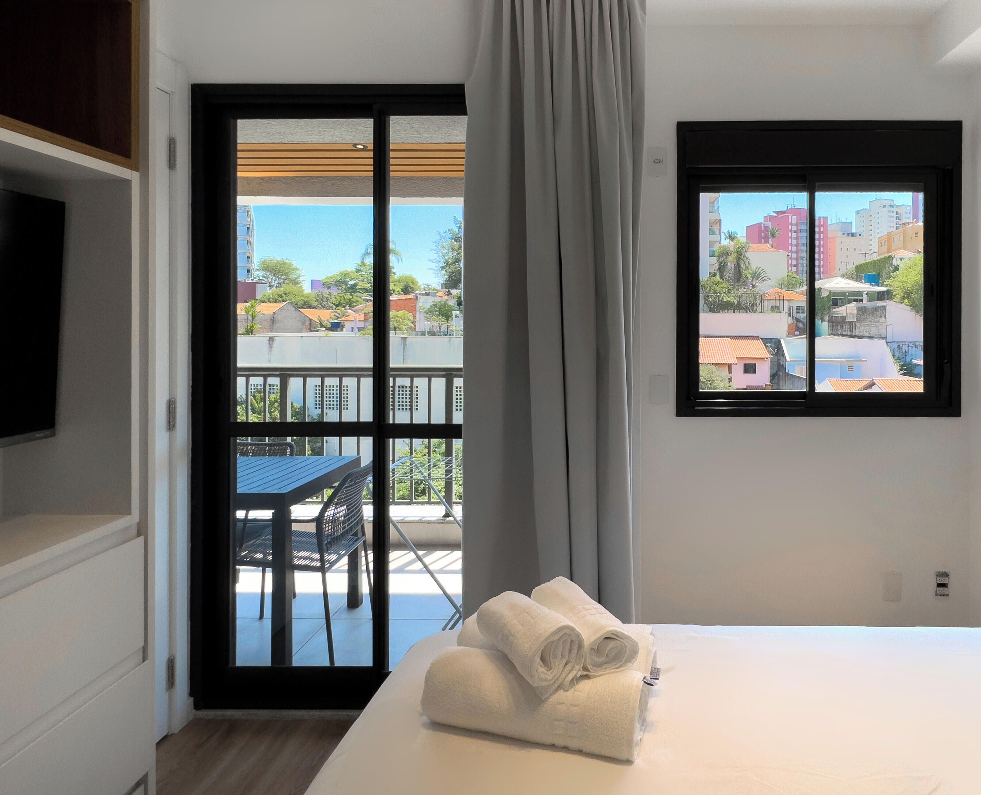 Deluxe Apartment, City View | Blackout curtains, iron/ironing board (on request), free WiFi