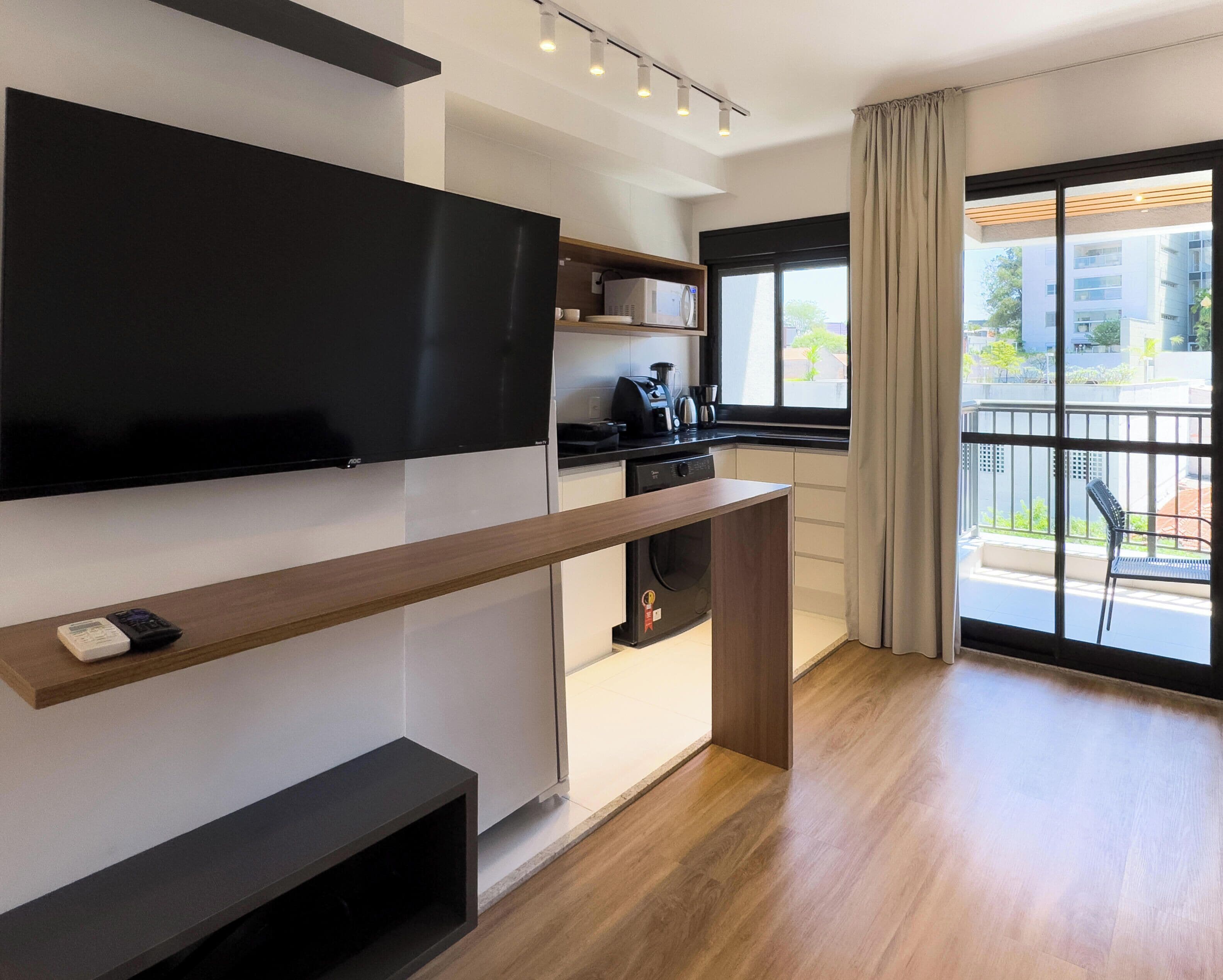 Deluxe-Apartment, Stadtblick | Wohnzimmer