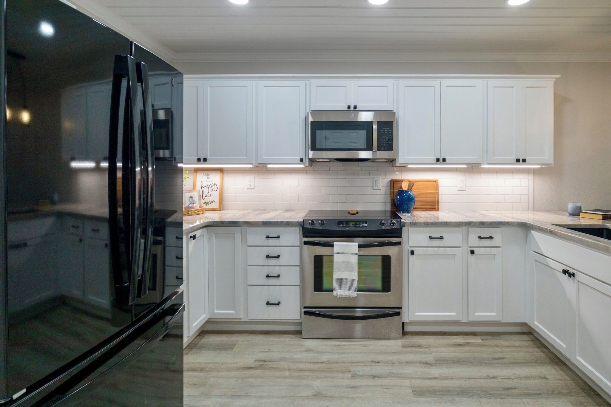 Microwave, oven, stovetop, dishwasher