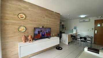 Appartement, uitzicht op zee | Woonkamer