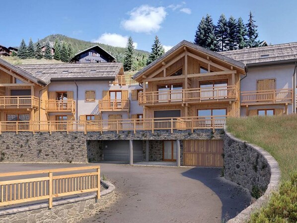 Exterior - Stunning new apartment 8 pers, 55m² south terrace, near slopes (Montgenèvre)