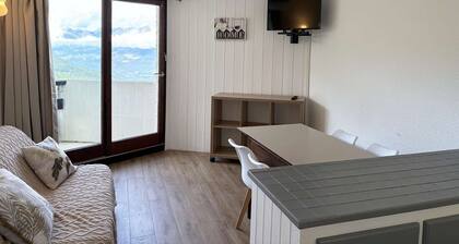 Studio skis aux pieds pour 4 pers, balcon vue vallée