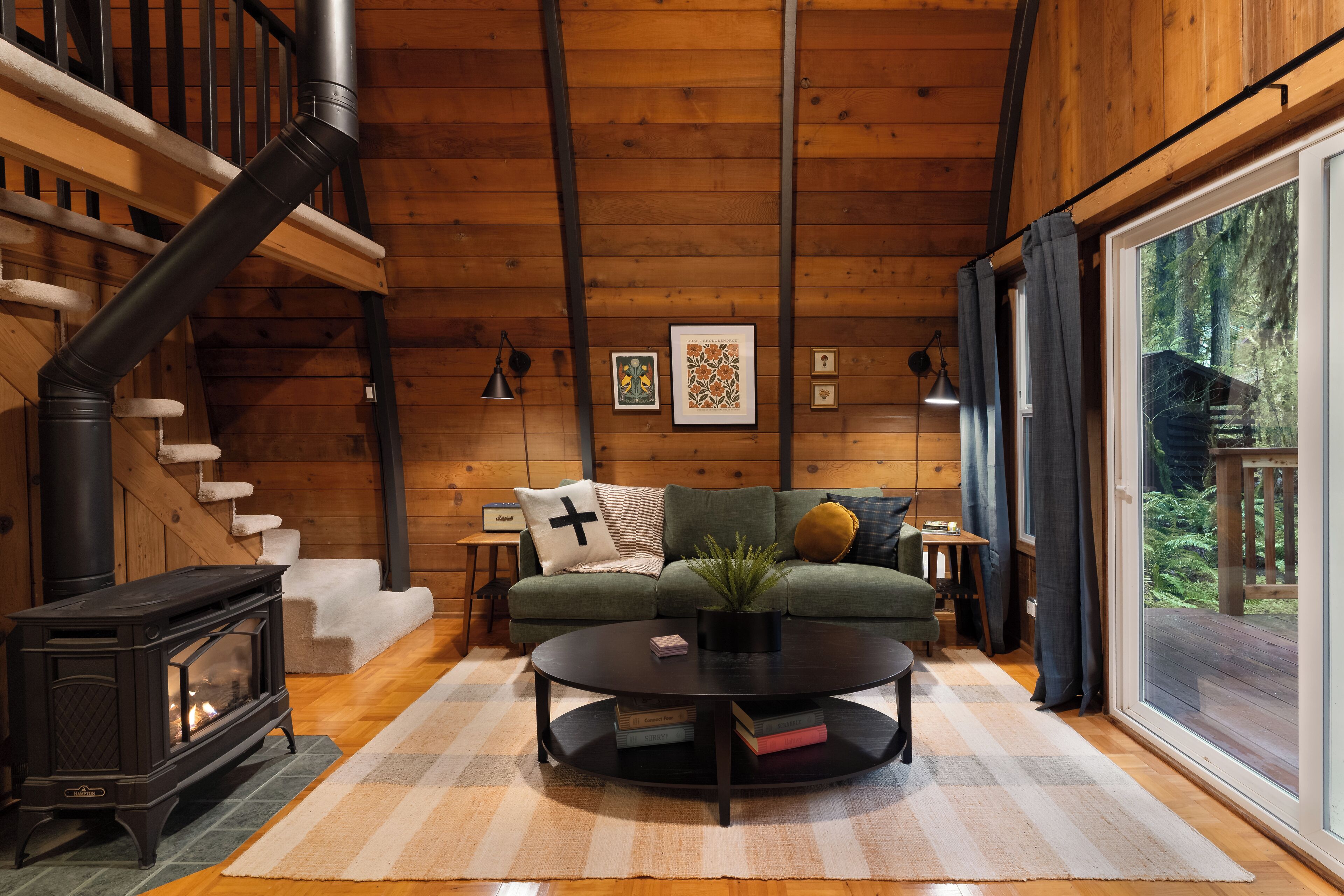 Fireplace, books