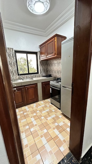 Deluxe-Apartment, Balkon, Stadtblick | Eigene Küche