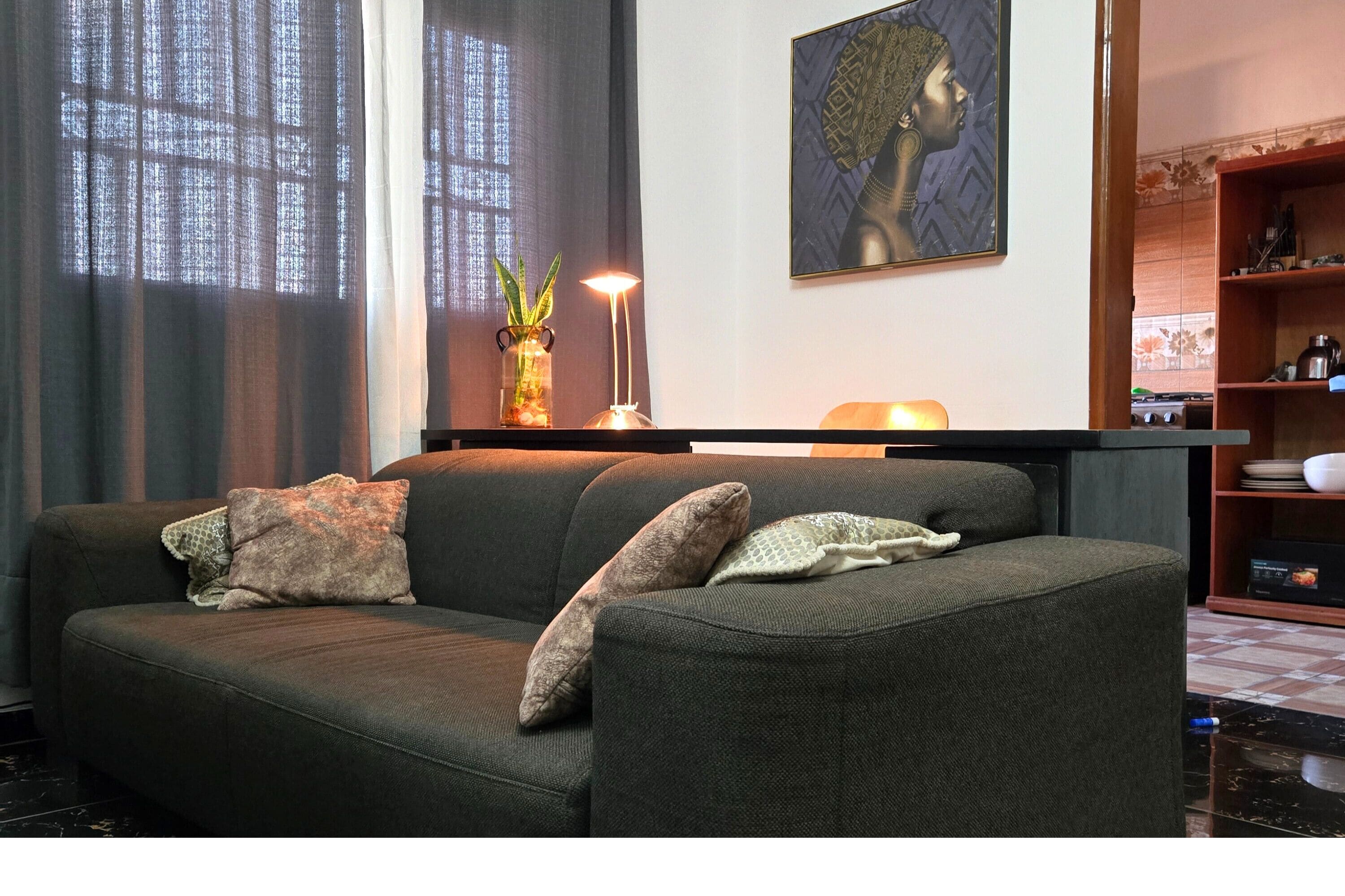 Deluxe Apartment, Balcony, City View | Living area