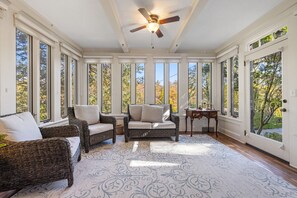 Televisio, takka, kirjoja