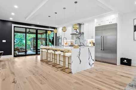 Private kitchen. Buckhead Modern Tropical Estate