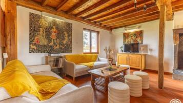 Télévision, cheminée