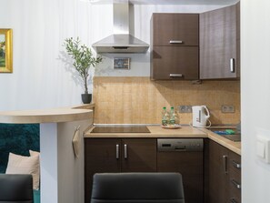 Fridge, oven, stovetop, dishwasher