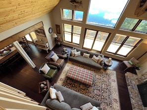 TV, fireplace - Gliemwood II on Upper Clam Lake (Clam Lake)