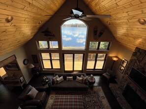 TV, fireplace - Gliemwood II on Upper Clam Lake (Clam Lake)