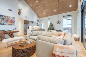 Smart TV, fireplace, video games