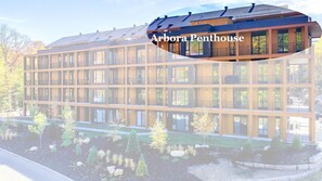 Exterior - New !!  Arbora Tremblant Penthouse | Private Hot Tub + Rooftop Terrace (Mont-Tremblant)