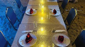 Outdoor banquet area