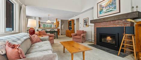 TV, fireplace, stereo