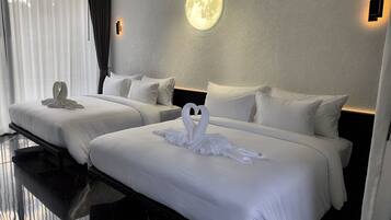 Phòng đôi dành cho gia đình | Bộ trải giường bằng vải cotton Ai Cập, bộ đồ giường cao cấp, bàn