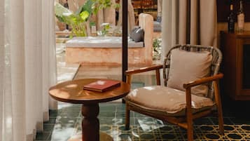 Garden Junior Suite with plunge pool | Living area | 45-inch Smart TV with digital channels