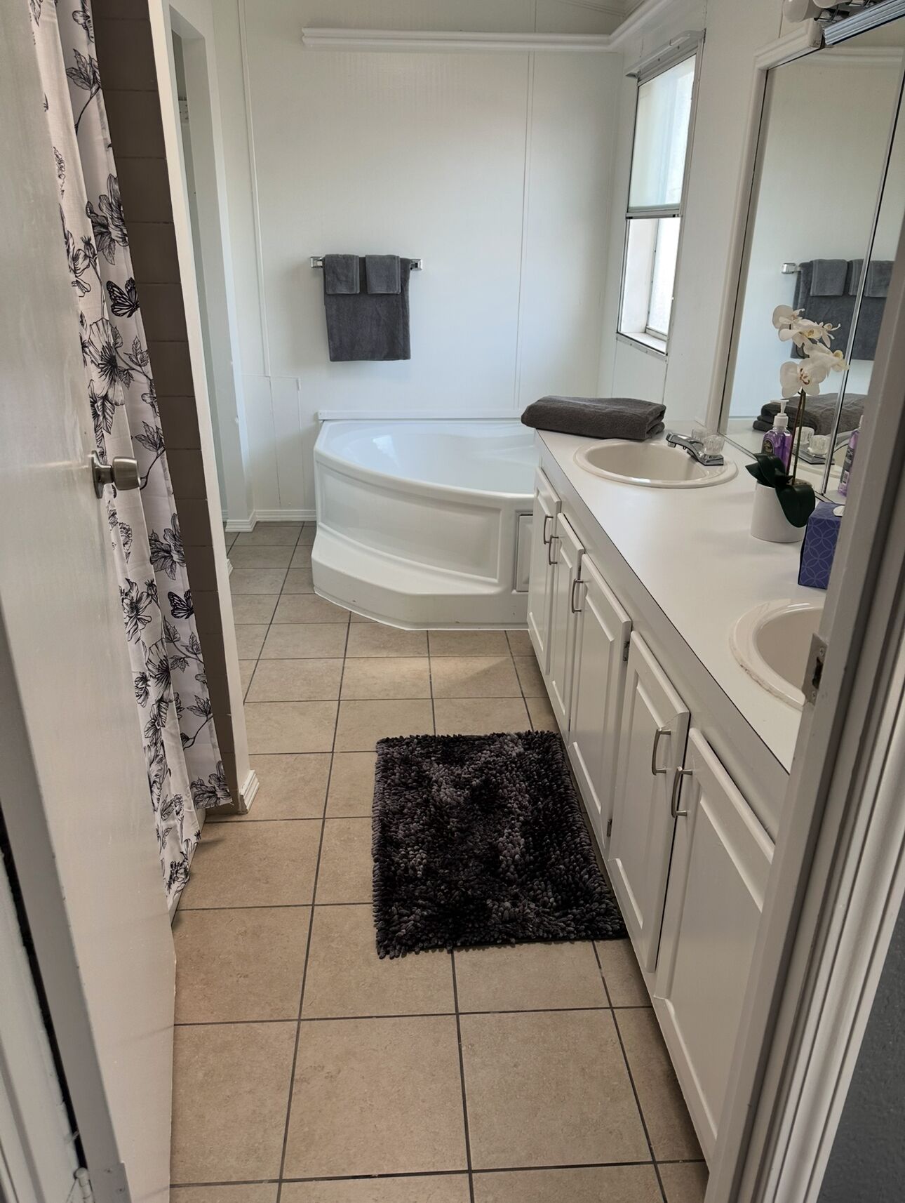 Ducha, secador de pelo, toallas y jabón